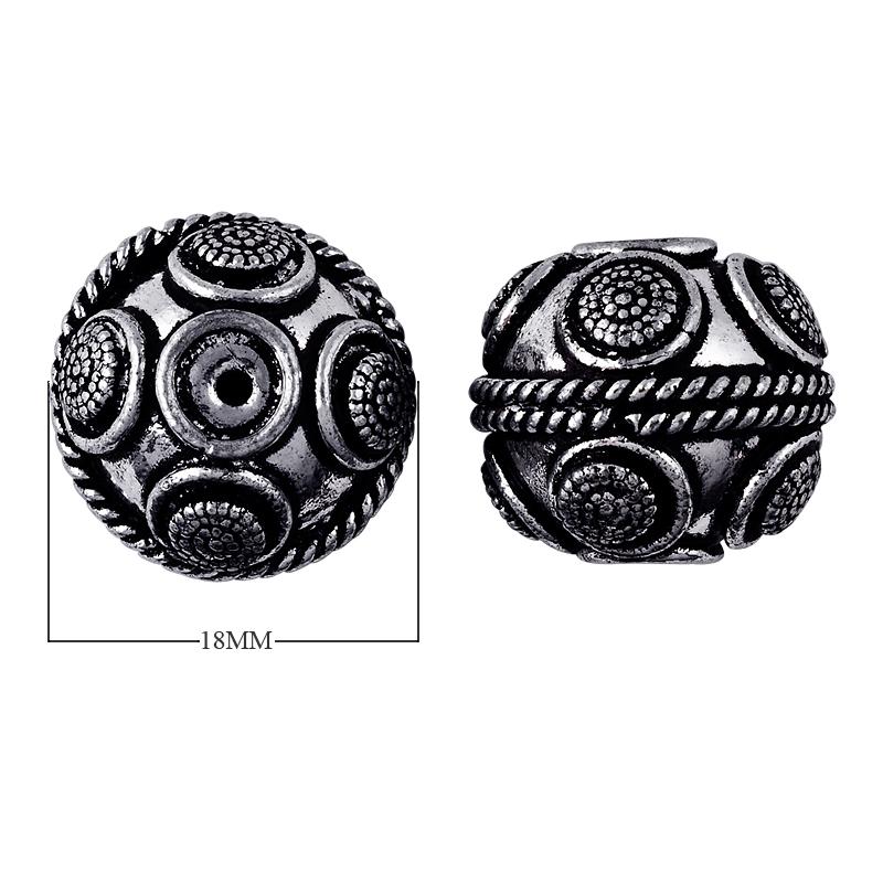 BSF-132 Silver Overlay Bali Bead Beads Bali Designs Inc 