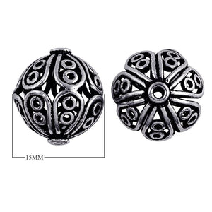 BSF-136 Silver Overlay Bali Bead Beads Bali Designs Inc 