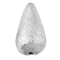 BSF-175-15X9MM Silver Overlay Pears Shape Brushed Bead Beads Bali Designs Inc 