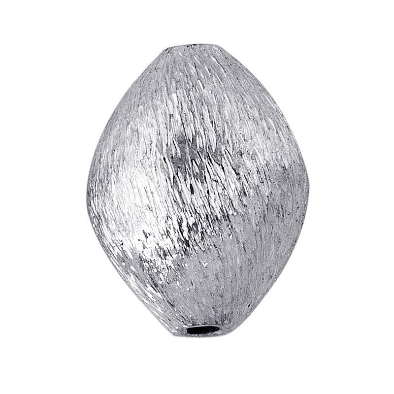 Handcrafted silver overlay over copper oval decor accent with textured finish made in India