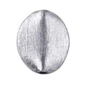 Handcrafted silver overlay over copper flat oval decor accent with textured finish made in India