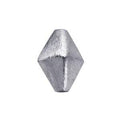 BSF-186 Silver Overlay 3D Rhombus Shape Brushed Bead Beads Bali Designs Inc 