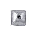 Handcrafted silver overlay over copper soft square decor accent with central opening made in India