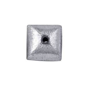 Handcrafted silver overlay over copper soft square decor accent with central opening made in India