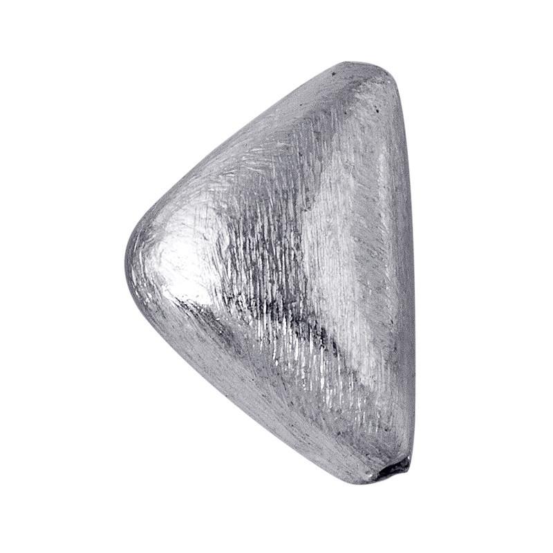 BSF-201 Silver Overlay Long Triangle Shape Brushed Bead Beads Bali Designs Inc 