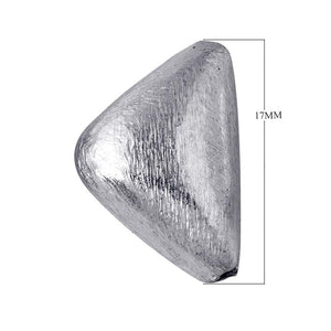 BSF-201 Silver Overlay Long Triangle Shape Brushed Bead Beads Bali Designs Inc 