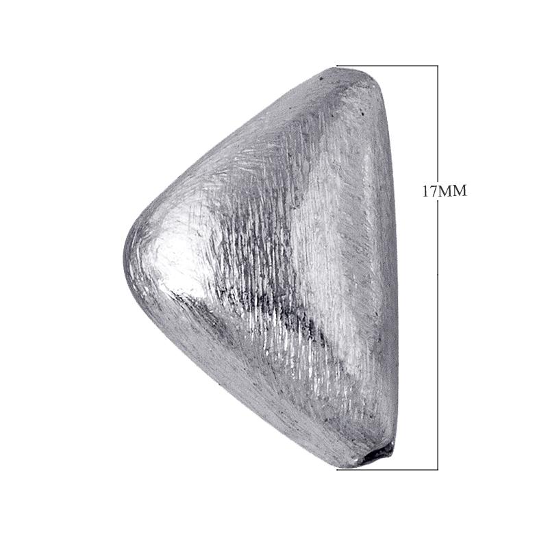 BSF-201 Silver Overlay Long Triangle Shape Brushed Bead Beads Bali Designs Inc 