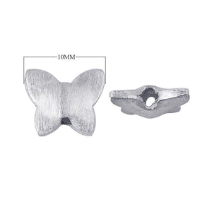 BSF-206 Silver Overlay Butterfly Shape Brushed Bead Beads Bali Designs Inc 
