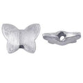 BSF-206 Silver Overlay Butterfly Shape Brushed Bead Beads Bali Designs Inc 