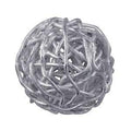 Handcrafted silver overlay copper wire decorative ball from India with polished finish for wholesale décor supply