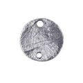 Handcrafted silver overlay copper textured round disc connector from India with polished finish for wholesale use