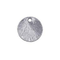 Handcrafted silver overlay copper textured round disc charm from India with polished finish for wholesale use