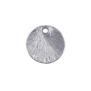 Handcrafted silver overlay copper textured round disc charm from India with polished finish for wholesale use