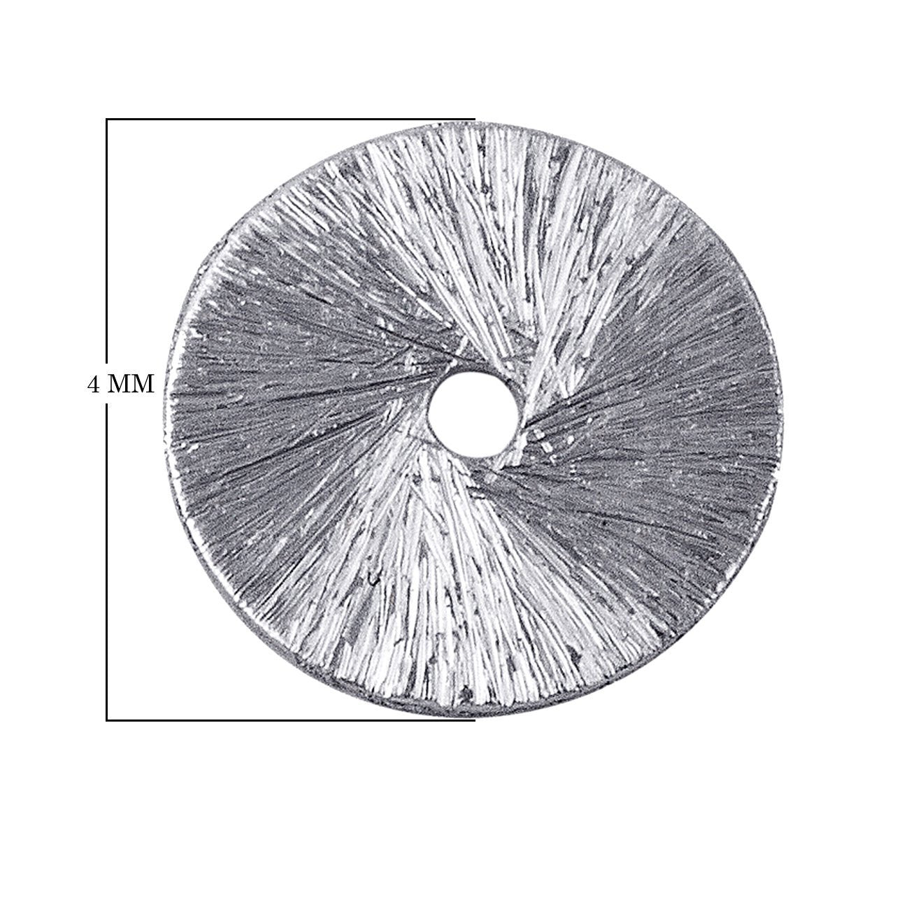 BSF-218-4MM Silver Overlay Round Shape Chip Bead Beads Bali Designs Inc 