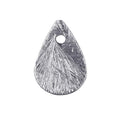 Handcrafted silver overlay copper textured teardrop charm from India with polished finish for wholesale jewelry and craft use