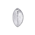 Handcrafted silver overlay copper textured marquise charm from India with polished finish for wholesale jewelry and craft use