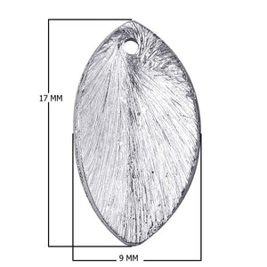 BSF-221 Silver Overlay Oval Leaf Shape Chip Bead Beads Bali Designs Inc 