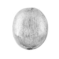 Handcrafted silver overlay copper textured oval bead from India with polished finish for wholesale jewelry making