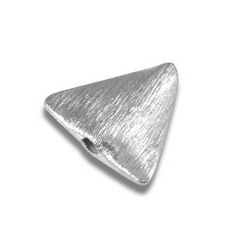 BSF-233 Silver Overlay Triangle Shape Brushed Bead Beads Bali Designs Inc 