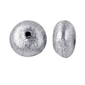 Handcrafted silver overlay over copper textured roundel bead made in India