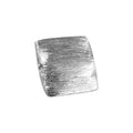 Handcrafted silver overlay over copper curved rectangular bead with textured finish made in India