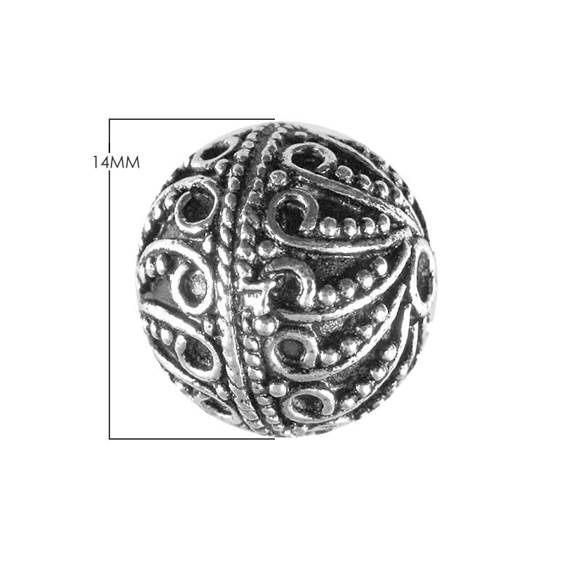 BSF-261 Silver Overlay Bali Bead Beads Bali Designs Inc 