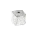 Handcrafted silver overlay over copper textured cube bead made in India