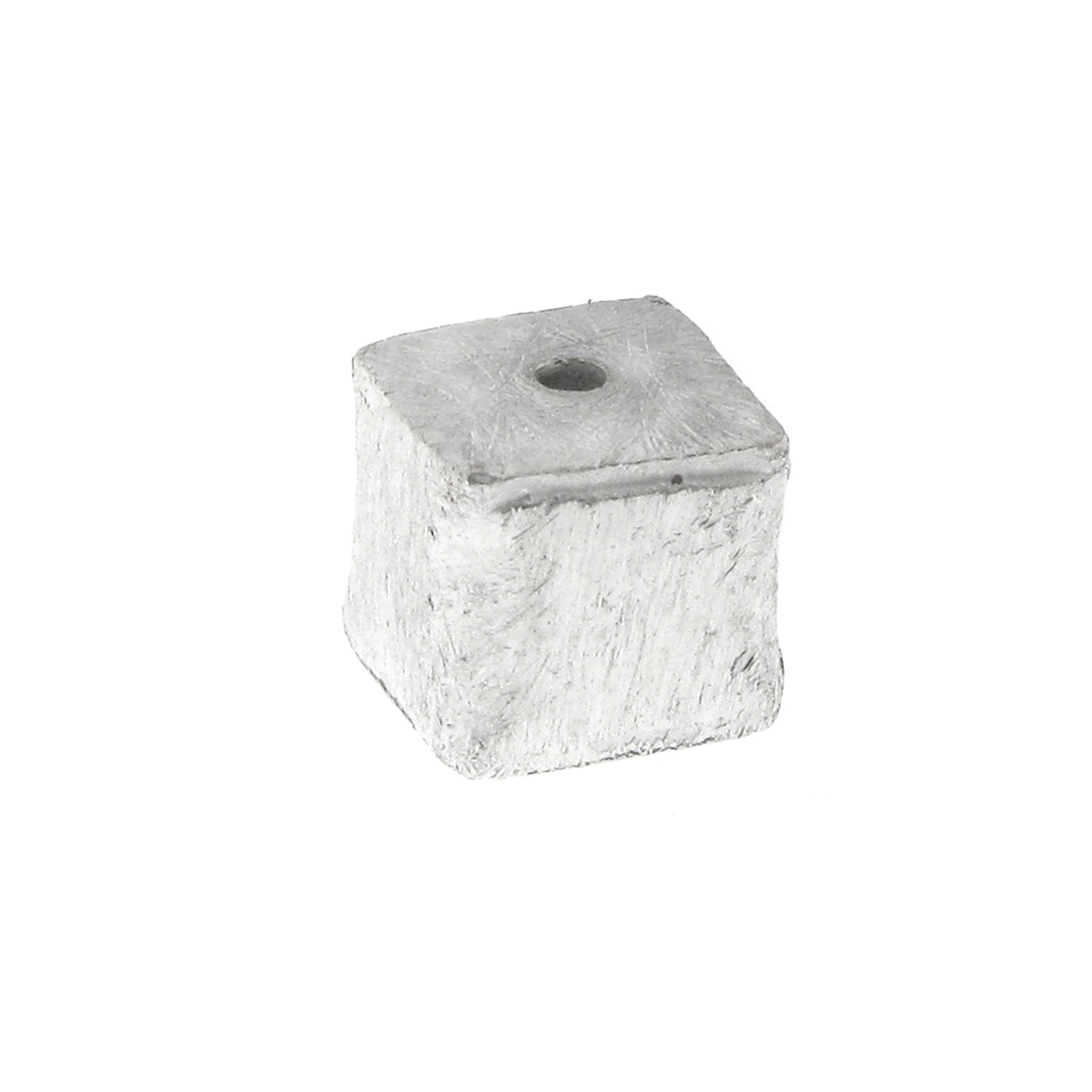 Handcrafted silver overlay over copper textured cube bead made in India