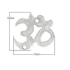 BSF-267 Silver Overlay Om Shape Chip Bead Beads Bali Designs Inc 