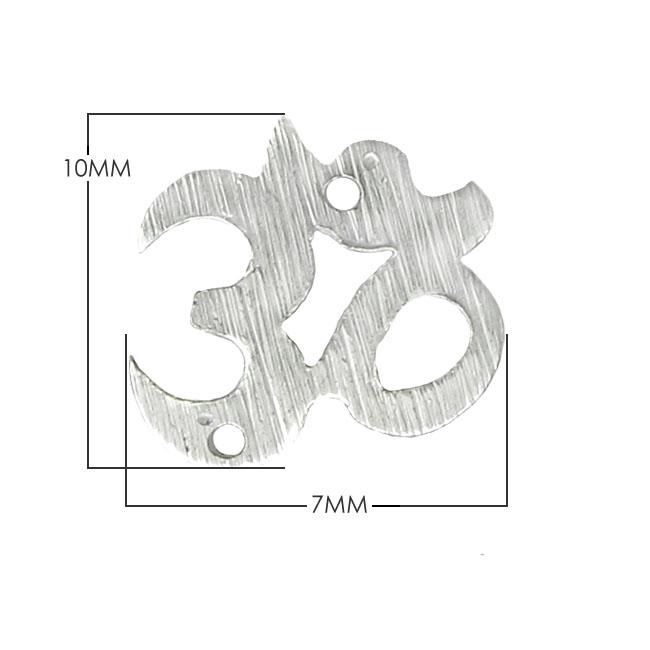 BSF-267 Silver Overlay Om Shape Chip Bead Beads Bali Designs Inc 