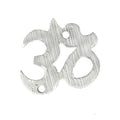 BSF-267 Silver Overlay Om Shape Chip Bead Beads Bali Designs Inc 