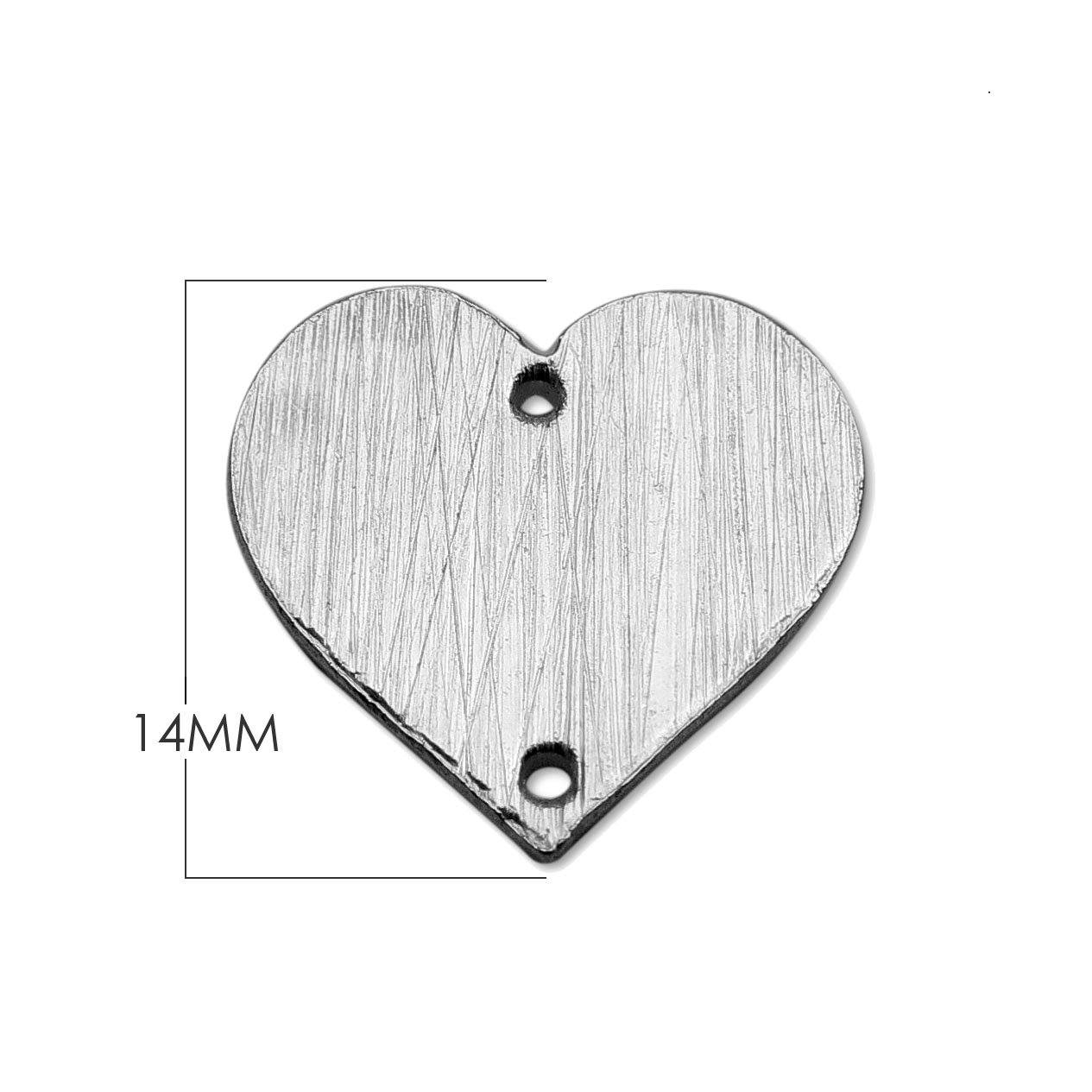 BSF-268 Silver Overlay Heart Shape Chip Bead Beads Bali Designs Inc 