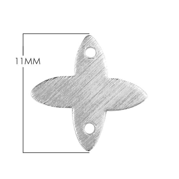 BSF-270 Silver Overlay Four Leaf Flower Shape Chip Bead Beads Bali Designs Inc 