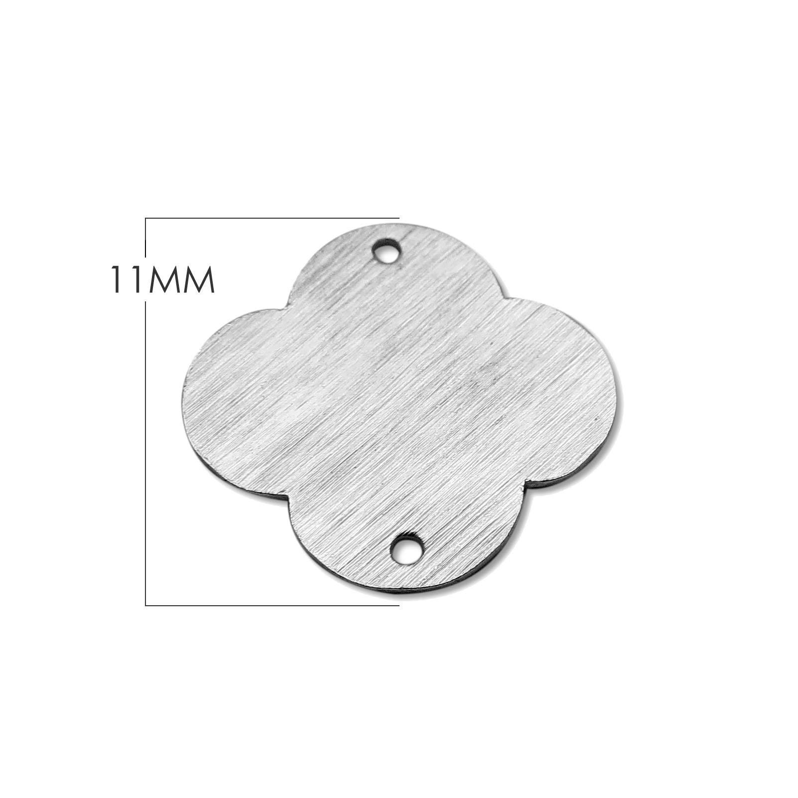 BSF-272-11MM Silver Overlay Quatrefoil Shape Chip Bead Beads Bali Designs Inc 