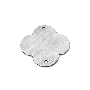 Handcrafted silver overlay over copper clover connector jewelry component made in India