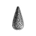 Silver overlay textured cone bead handcrafted in India with oxidized finish for wholesale jewelry making