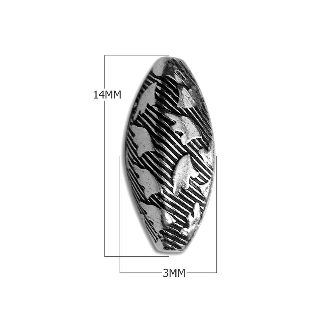 BSF-302 Silver Overlay Motif Bead Beads Bali Designs Inc 