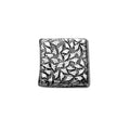 Antique silver overlay over copper handcrafted geometric bead from India for wholesale jewelry making
