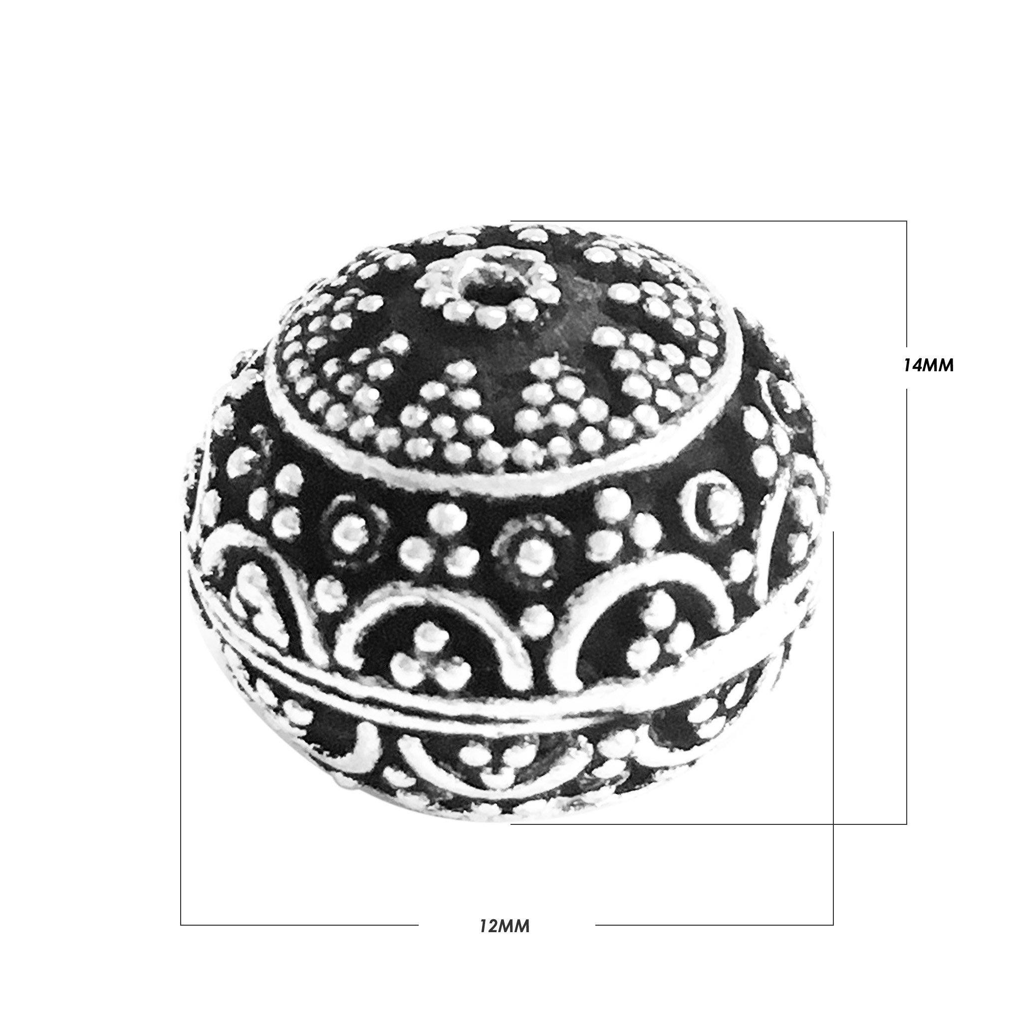 BSF-356 Silver Overlay Bali Bead Beads Bali Designs Inc 