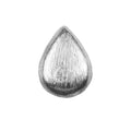 Handcrafted silver overlay over copper teardrop bead with brushed satin finish made in India