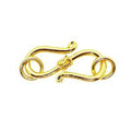 18K Gold Overlay Over Copper Dual-Coil Hook Clasp Handcrafted In India