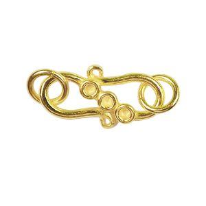 CG-111-24MM 18K Gold Overlay ''S'' Hook Beads Bali Designs Inc 