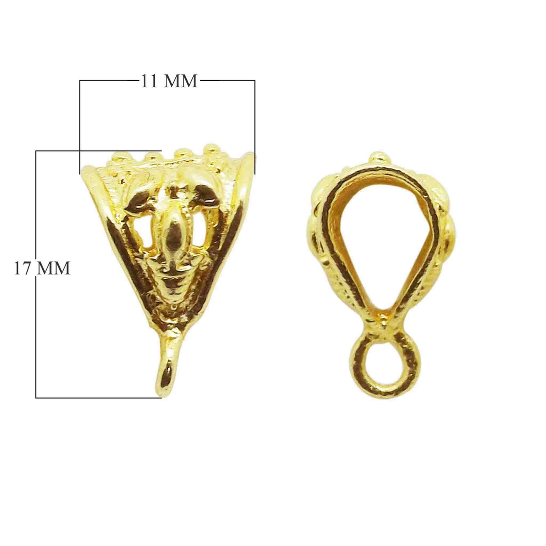 CG-119 18K Gold Overlay Pendant Bail Beads Bali Designs Inc 