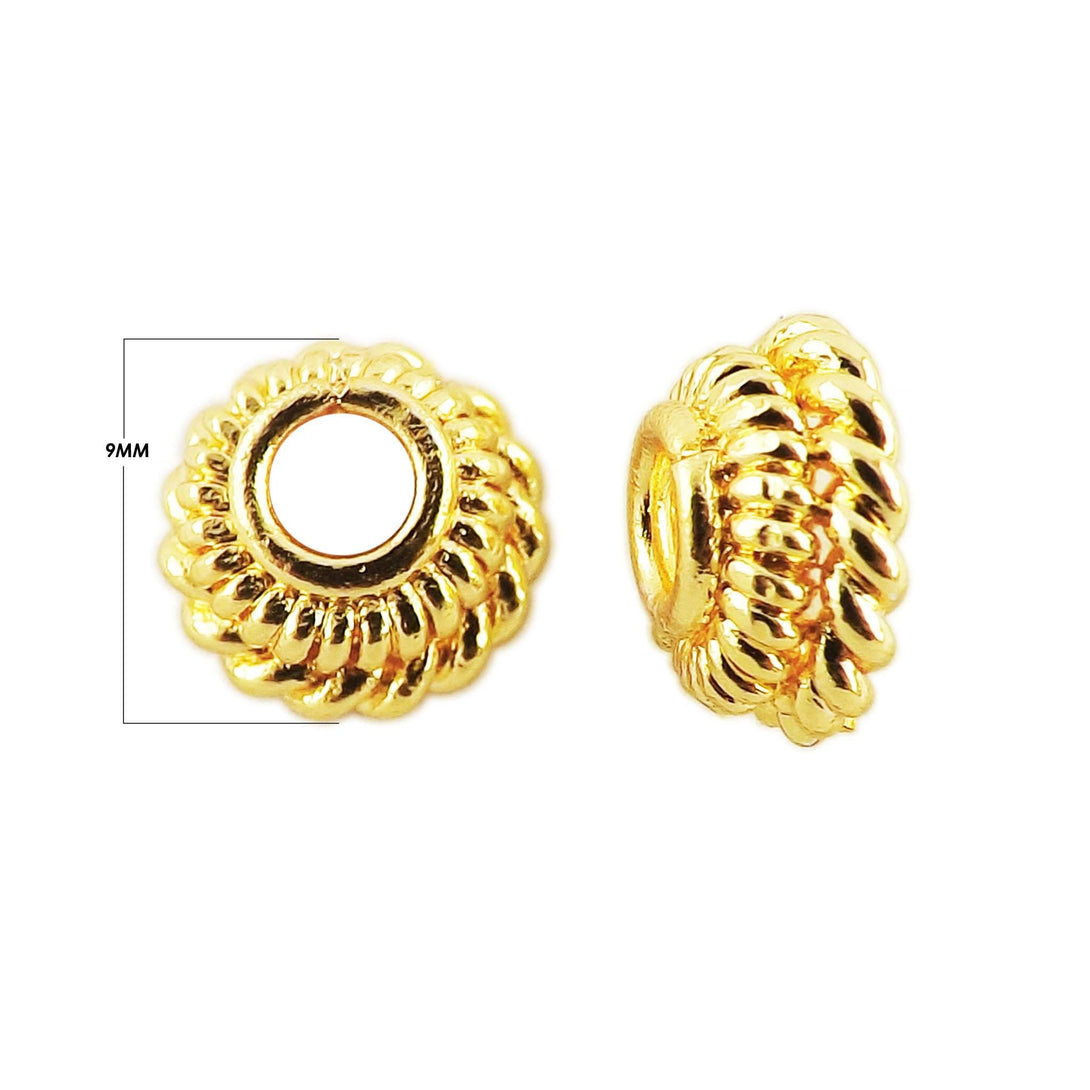 CG-130 18K Gold Overlay Bead Cap Beads Bali Designs Inc 