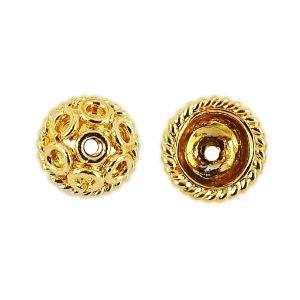 CG-132 18K Gold Overlay Bead Cap Beads Bali Designs Inc 