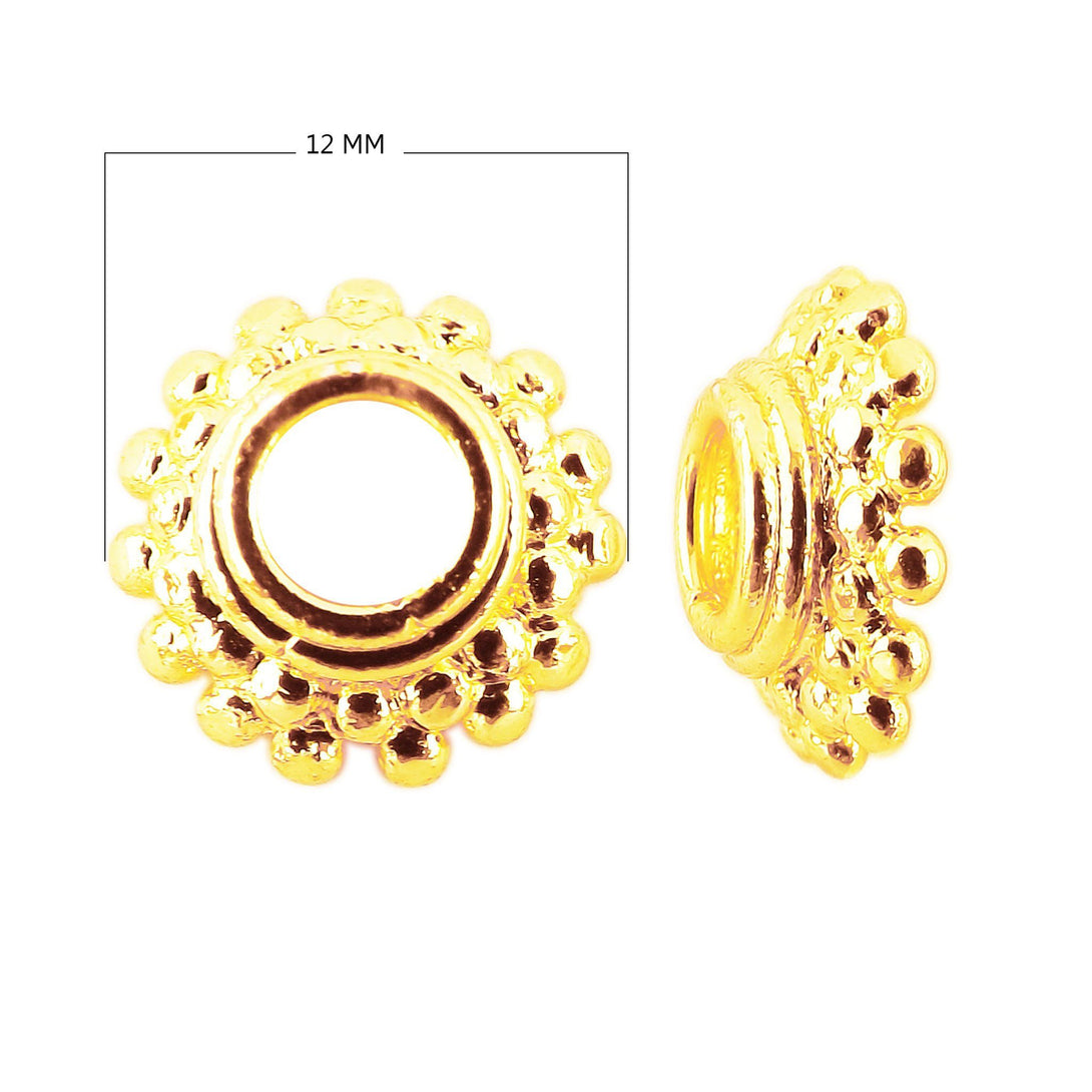CG-138 18K Gold Overlay Bead Cap Beads Bali Designs Inc 