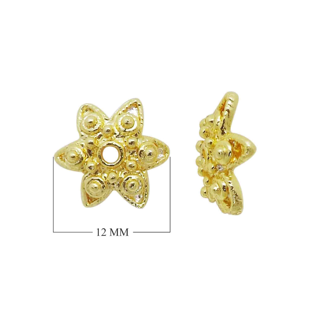 CG-143 18K Gold Overlay Bead Cap Beads Bali Designs Inc 