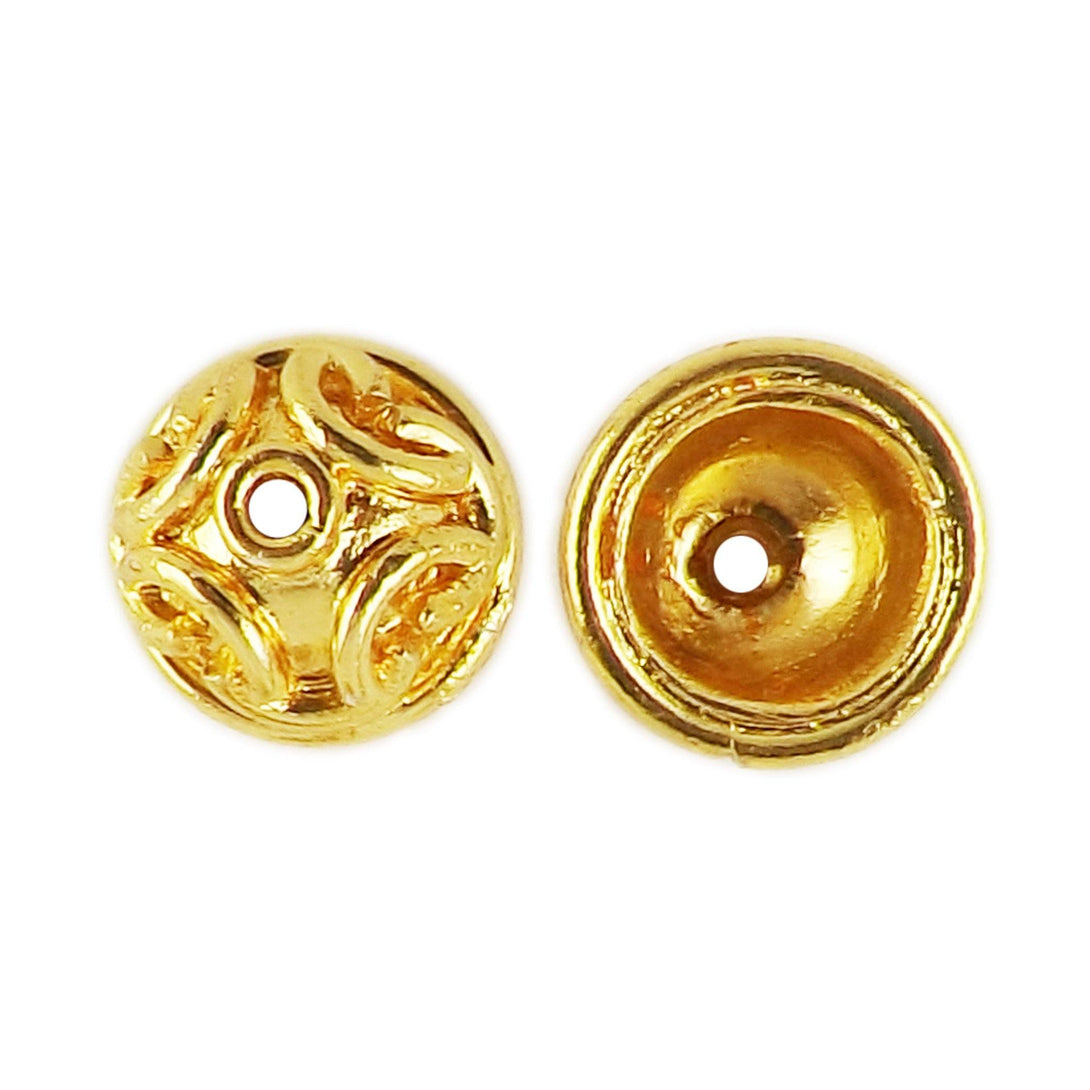 CG-144 18K Gold Overlay Bead Cap Beads Bali Designs Inc 