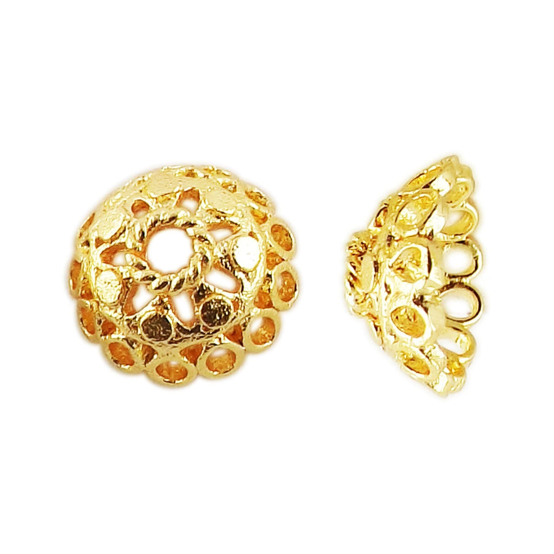 CG-147 18K Gold Overlay Bead Cap Beads Bali Designs Inc 