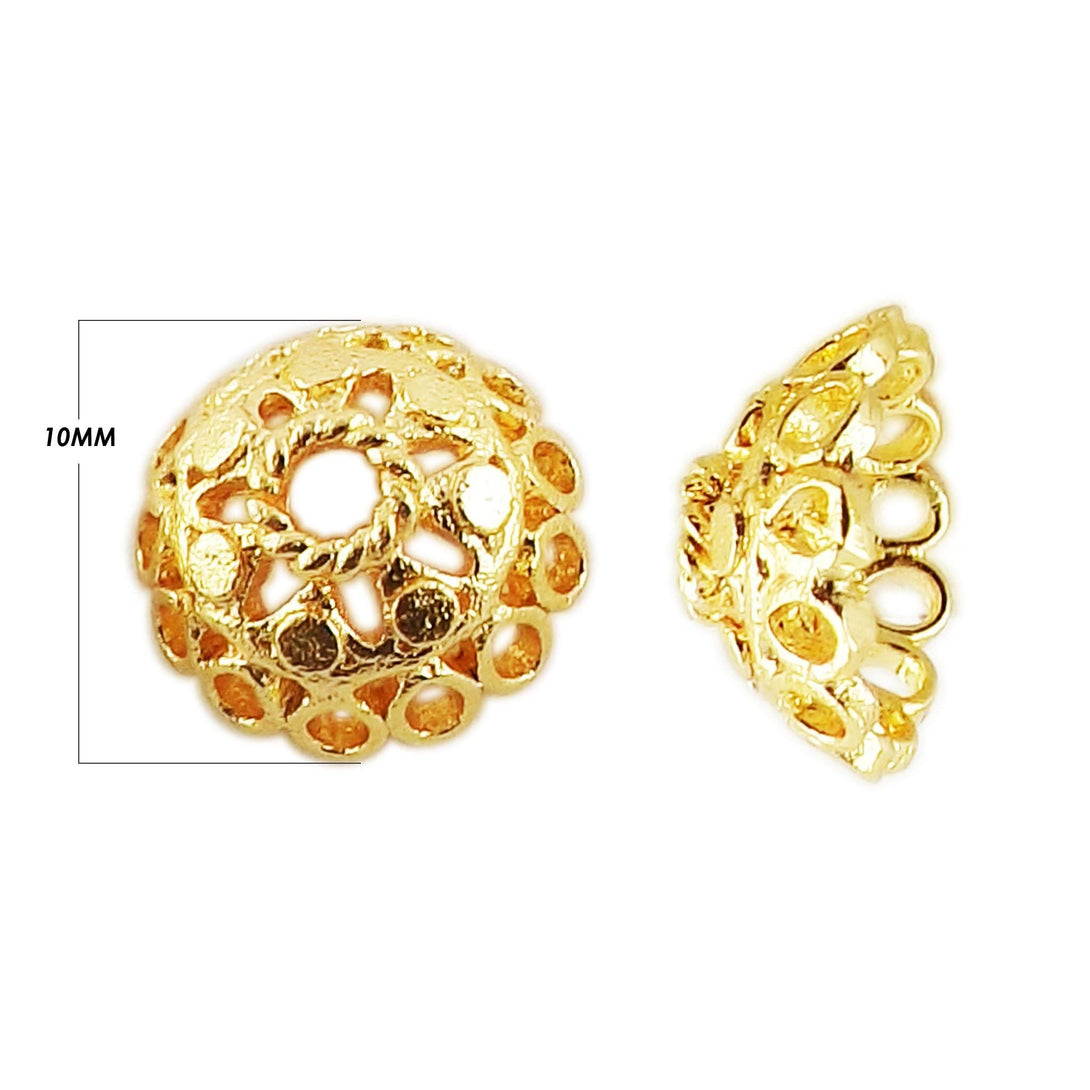 CG-147 18K Gold Overlay Bead Cap Beads Bali Designs Inc 